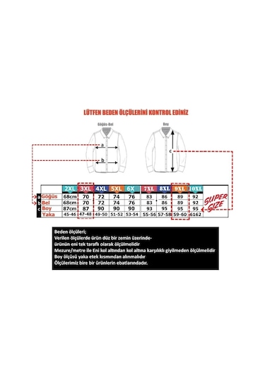 Pamuklu Büyük Beden Oduncu Gömlek & 2Xl-10Xl (542294042)