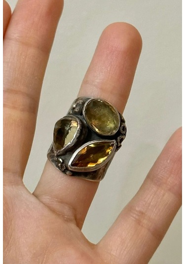 Allahverdi Türkmen Sitrin Gümüş Yüzük