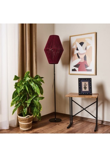 Evidea Lighting Kapsül Lambader - Bordo / Siyah Bordo / Siyah