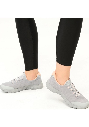 Walkway Buz Gri Pembe Comfort Kadın Spor Ayakkabı Çok Renkli