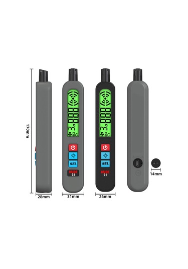 Kosona Endüstriyel Yakıcı Gaz Tespit Cihazı - Sıcaklık Ölçüm, Ses/ışık/titreşim Alarmı, Lcd Ekran, 3.7v Li-pil İle El Tipi Algılayıcı