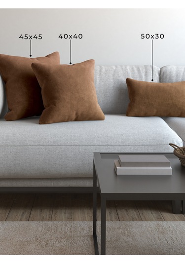 Soft Series Çikolata Kahvesi Rengi Kırlent, Yastık Kılıfı Çikolata Kahvesi Rengi