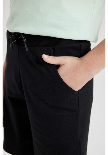 DeFacto Erkek Çocuk Basic Düz Bermuda Şort B5867A824SMBK27