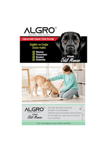 Algro Sığır Derisi Burgu Çubuk Köpek Ödülü 100 Adet 500 G