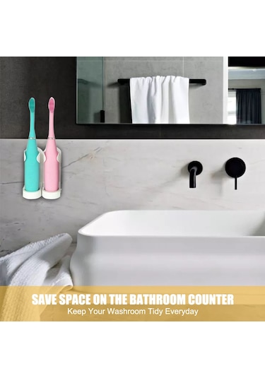 Duvara Monte Elektrikli Diş Fırçası Tutucu Yapışkanlı Diş Fırçası Düzenleyici Banyo Tuvalet Duşu İçin