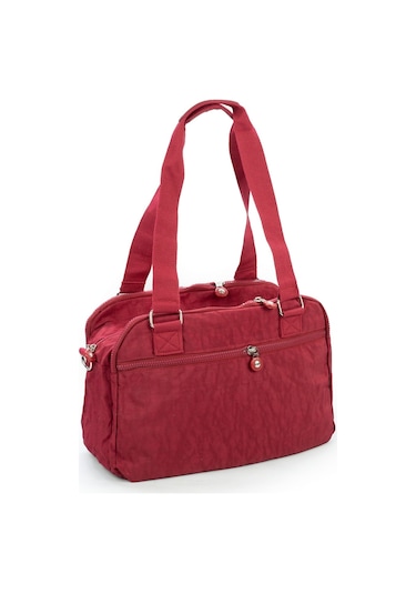571 Krinkıl/klinkır Su Geçirmez İthal Kumaş Çok Gözlü Anne Okul Postacı El Omuz Çantası Bordo 9-5c Bordo