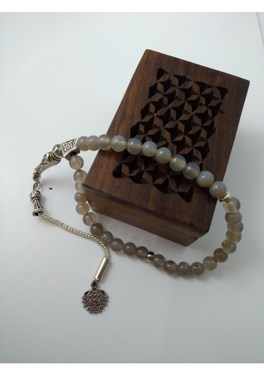 Akik Taşı Tespih / Doğaltaş Tespih 6 Mm N11.1625