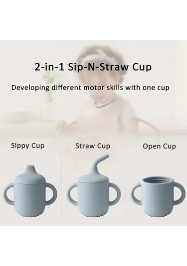 1 Adet Bebek Silikon Silikon Silikon Hasır Fincan Taşınabilir