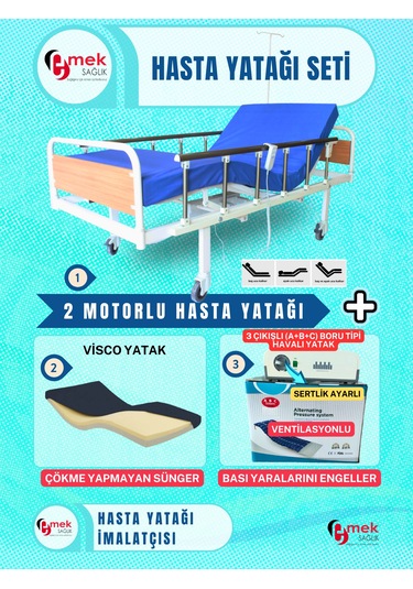 2 Motorlu Mdf Başlıklı Tabanca Korkuluklu Visco Yataklı Takım