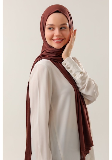 Melodi Scarf Tesettür Penye Şal Acı Kahve Acı Kahve