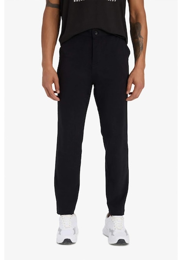 DeFactoFit Slim Fit Dar Kesim Çift Cepli Standart Paça Esnek Multifonksiyonel Sporcu Jogger D7808AX25SPBK81