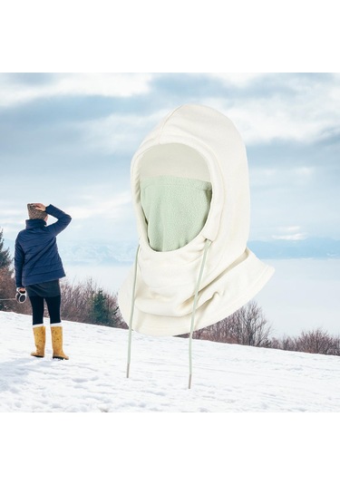Suntek Balaclava Kayak Bandanası Snowboard Yürüyüşü Beyaz Beyaz