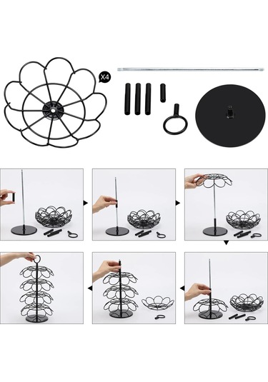 Kahve Kapsülü Tutucu, Kahve Kapsülü Atlıkarınca Saklama Antrasit