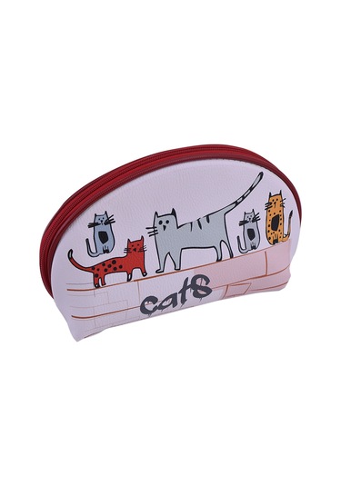 Biggdesign Cats Deri Makyaj Çantası