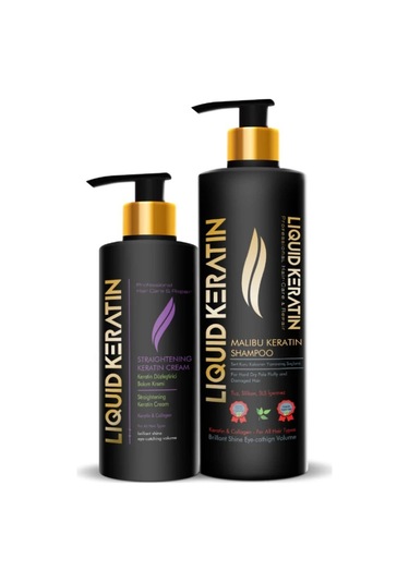 Liquid Keratin Kuru Mat Sert Kabaran Saçlar için Keratin Bakım Seti 2'li