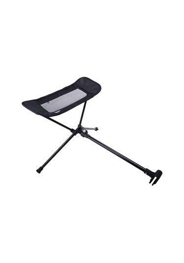 Sundick-katlanır Ay Sandalye Alüminyum Alaşım Ayak Dayanağı Siyah