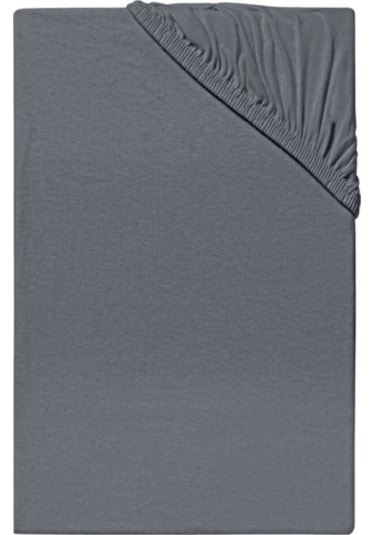 Penye Tek Kişilik Lastikli Çarşaf Koyu Gri 120x200