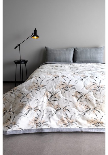 Alla Turca Tek Kişilik Yazlık Uyku Seti Düz Çarşaflı Natura Gri Gri