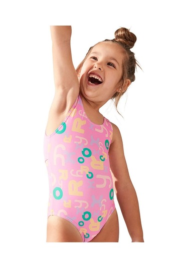 Roxy Erlx103093 Funny Bambino One Piece Kız Çocuk Mayo Pembe