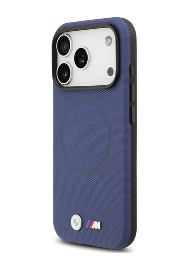 İphone 17 Pro Uyumlu Kılıf Bmw Lisanslı M-safeli Metal Logolu Delikli M Dizayn Deri Kapak Lacivert Lacivert