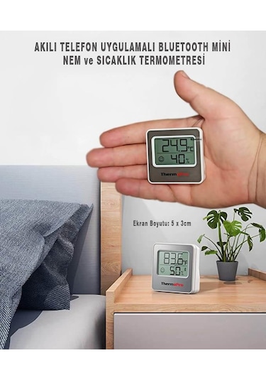 ThermoPro TP357 Akıllı İç Mekan Sıcaklık ve Nem Ölçer Termometre - T09414