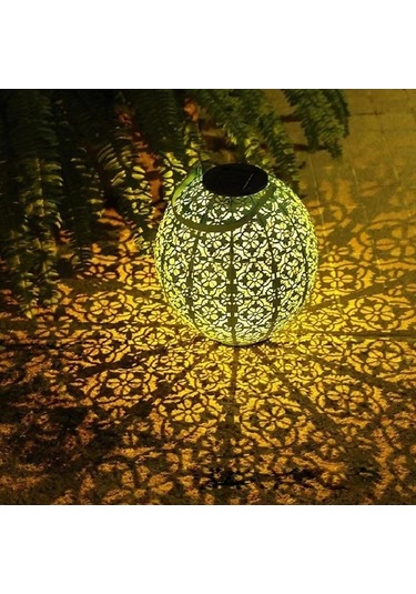 Dancemonkey Dış Mekan Demir Güneş Enerjili Bahçe Lambası, Çok Renkli Işıklar Çok Renkli