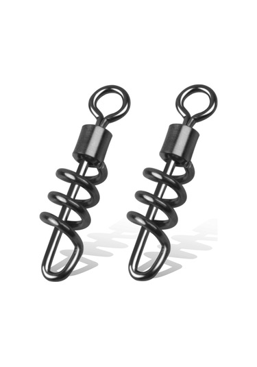 8 -2/0 50 Adet Yem Kilidi, Ağır Hizmet Tipi Döner Bağlantı Elemanları İle Tirbuşon Yemler Balıkçılık Aksesuarları Hızlı Yem Kilidi Bağlantı Elemanları Tuzlu Su Tatlı Su Diğer