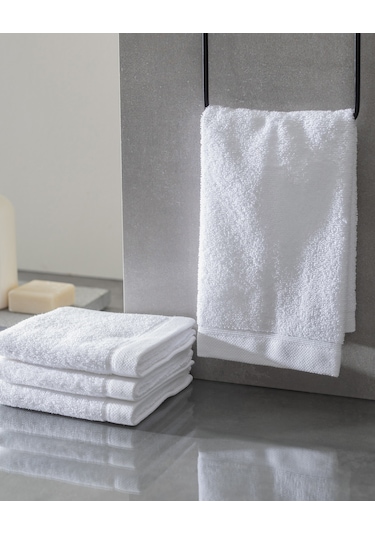 Avelia 4'lü %100 Pamuk El Havlusu - Beyaz - 30x50 Cm 8684427281376 Çok Renkli