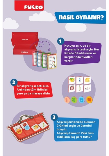 Puedo Shopping List Eşleştirme Ve Hafıza Oyunu