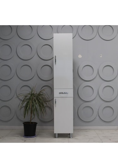 Özce Banyo Boy Dolabı 40 Cm Mdf Beyaz