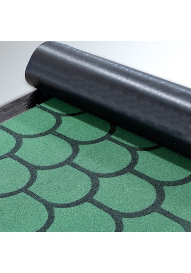 Çatı Kaplama Shingle Yonca Desenli Yeşil Membran 9m²