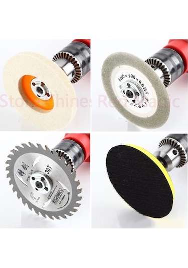 Matkap Disk Adaptörü Spiral Taşlama Somunlu Disk Bağla Montaj Mil