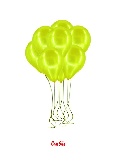 Metalik Balon 10'lu Sarı