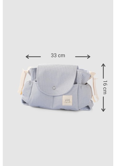 Sıvı Geçirmez Bebek Arabası Organizer Çantası Kapitone Gri Desenli Gri