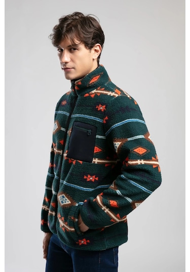 Lee Cooper Erkek Sweat 261 Lcm 241061 5150 Koyu Yeşil Desenli Koyu Yeşil Desenli