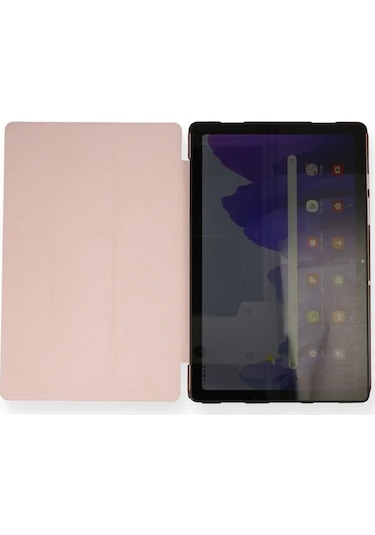 Samsung Uyumlu Galaxy T970 Tab S7 Plus 12.4 Kılıf Tablet Smart Kılıf - Rose Gold