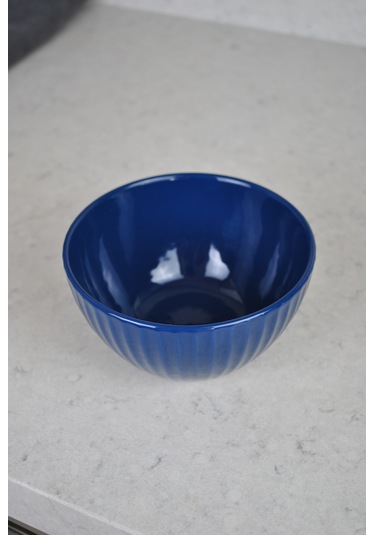 1 Adet Mavi Bowl Kase Kahvaltılık Stonware Meyve Salata Kasesi