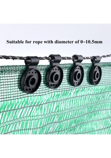 Sones 50 Adet / Paket Güneşlik Ağ Klipsi Bahçe Sera Ağ Gölgelik Kumaş Bağlantı Elemanı Siyah