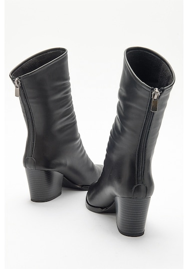 Luvishoes Luvi Shoes Laval Siyah Cilt Kadın Bot Sıyah Cılt