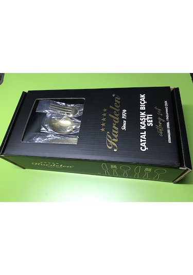 Titanyum Gold 6 Kişilik 36 Parça Kaşık Çatal Bıçak Seti Altın