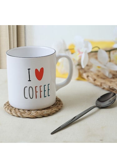 Keramika I Love Coffee Silindir Kupa 10 Cm