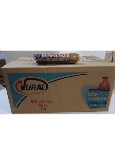 Vural & Polmix Orta S70 Çöp Torbası 55X60 Cm Kolı 50X20 Lı Pk