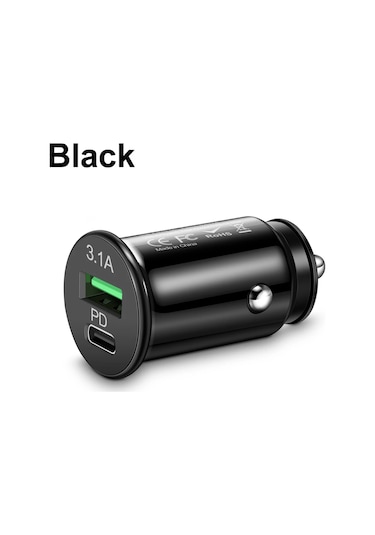 Guseyee3.1a Usb Type C Hızlı Araba Şarj Cihazı - Telefon Ve İpad İçin Mini Oto Şarj Aleti Evrenseldistribütör Garantili