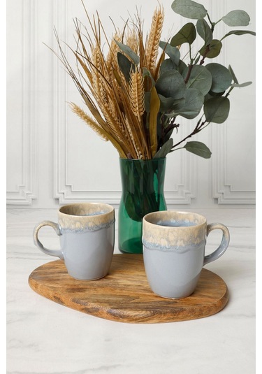 Keramika Shizen Gri Bulut Kupa 9 Cm 2 Adet 613 Gri