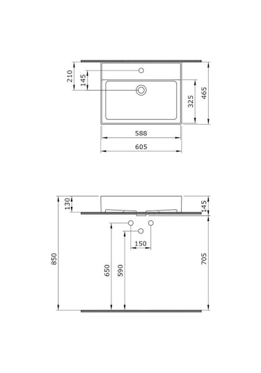 Bocchi Milano Lavabo 60 CM Mat Kaşmir 1376-011-0126