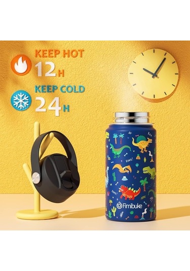 Çocuklar Yalıtımlı Su Şişesi 14 Oz Bpa Içermeyen Paslanmaz Çelik Çift Duvar Vakum Sızdırmazlık Öğrencileri Erkekler Ve Kızlar Için Pipetli Xb7uxg Diğer