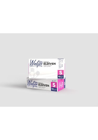Winlyex Pudrasız Vinil Muadil Eldiven Beyaz S 100'lü