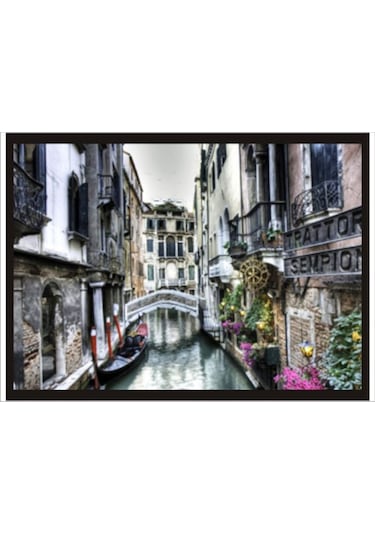70X100Cm Venedik Binalar Ve Köprü Poster Tablo