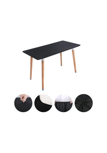 Suntek Esnek Masa Örtüsü Yıkanabilir Patio 4ft Etkinlik Siyah