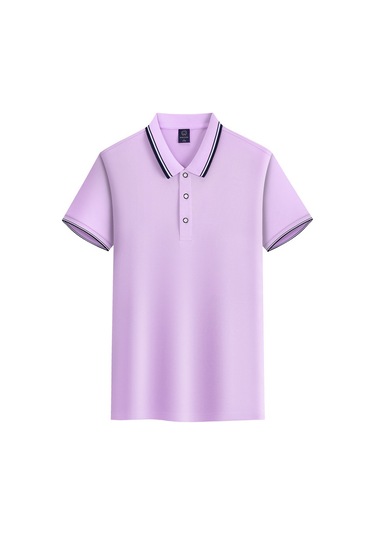 Polo Gömlek İş Kıyafetleri Özel Yazlık Kurumsal İş Kıyafetleri Kısa Kollu Mor Pembe
